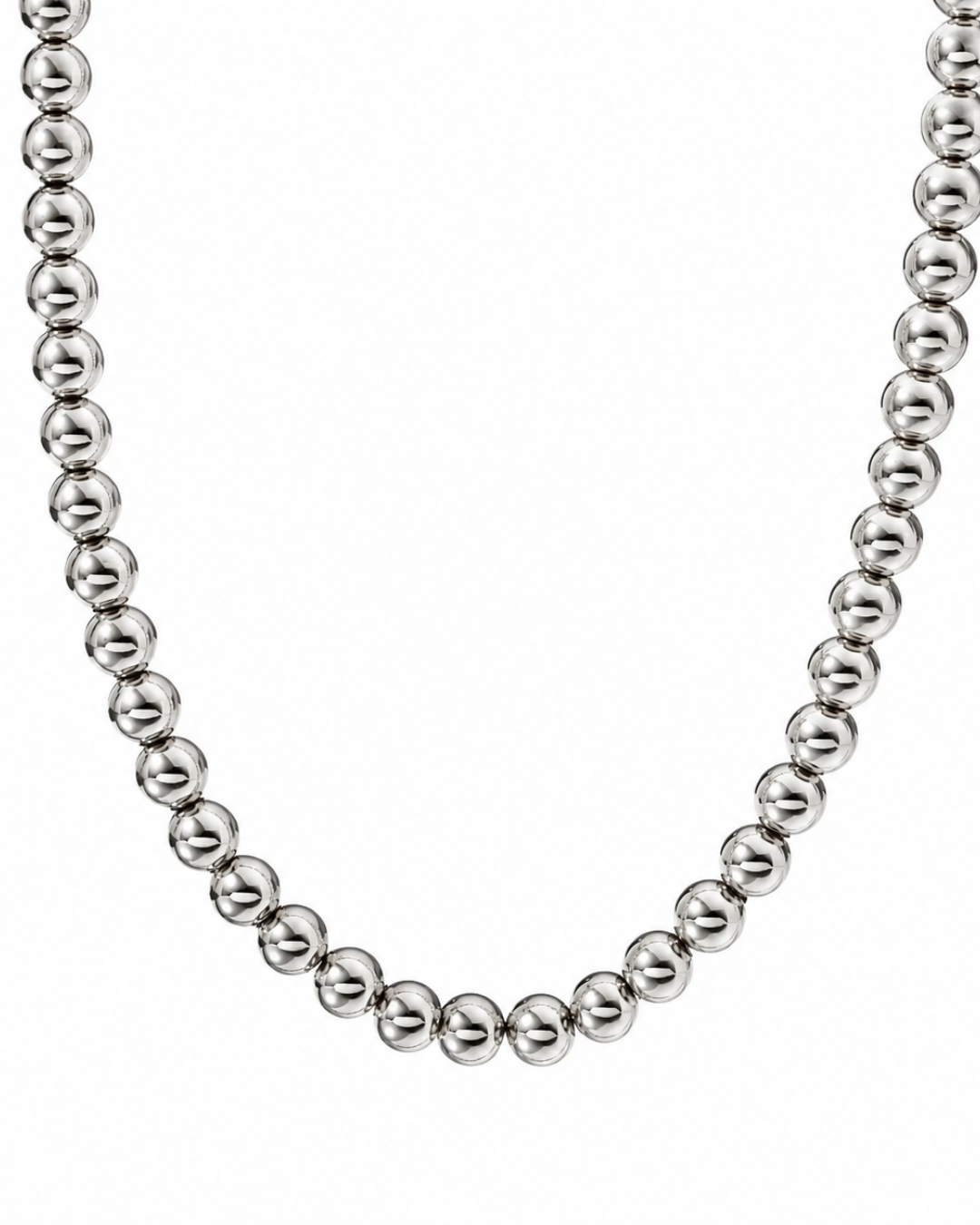 Beaded Necklace Silver